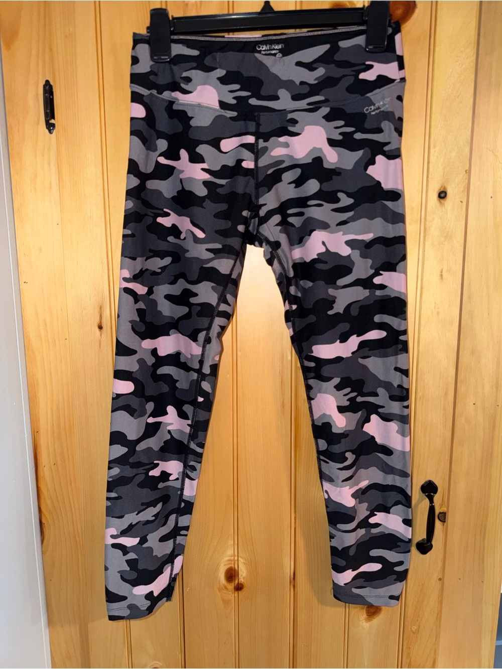 Calvin Klein Performance Camouflage Leggings- Pink, Grey & Black- Size M